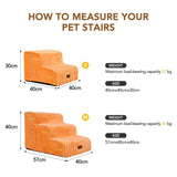 Faux Fur Dog Stairs for Couch & Bed — Designer Pet Steps for Small & Senior Dogs and Cats, Non-Slip, Washable Cover