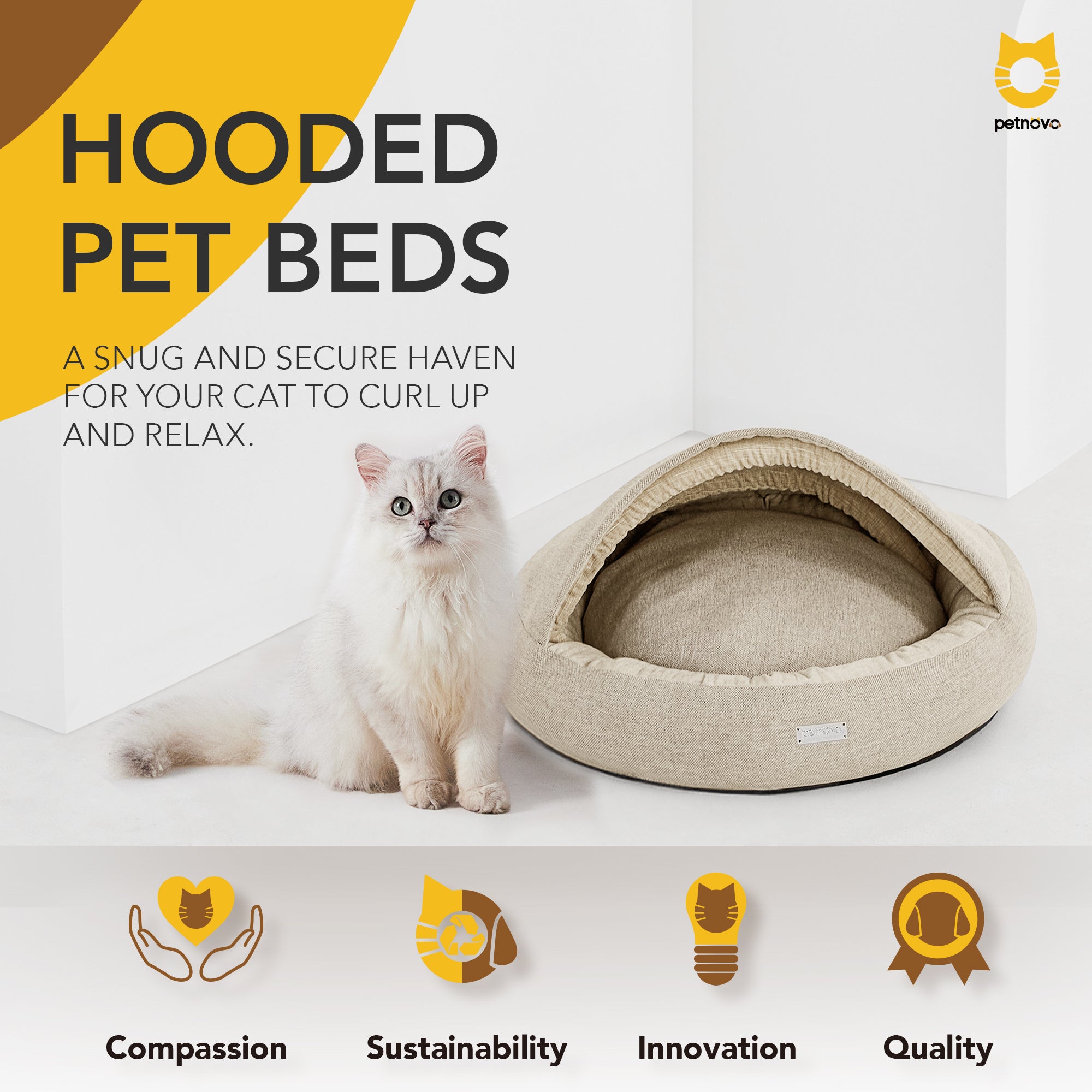 Hooded Pet Beds