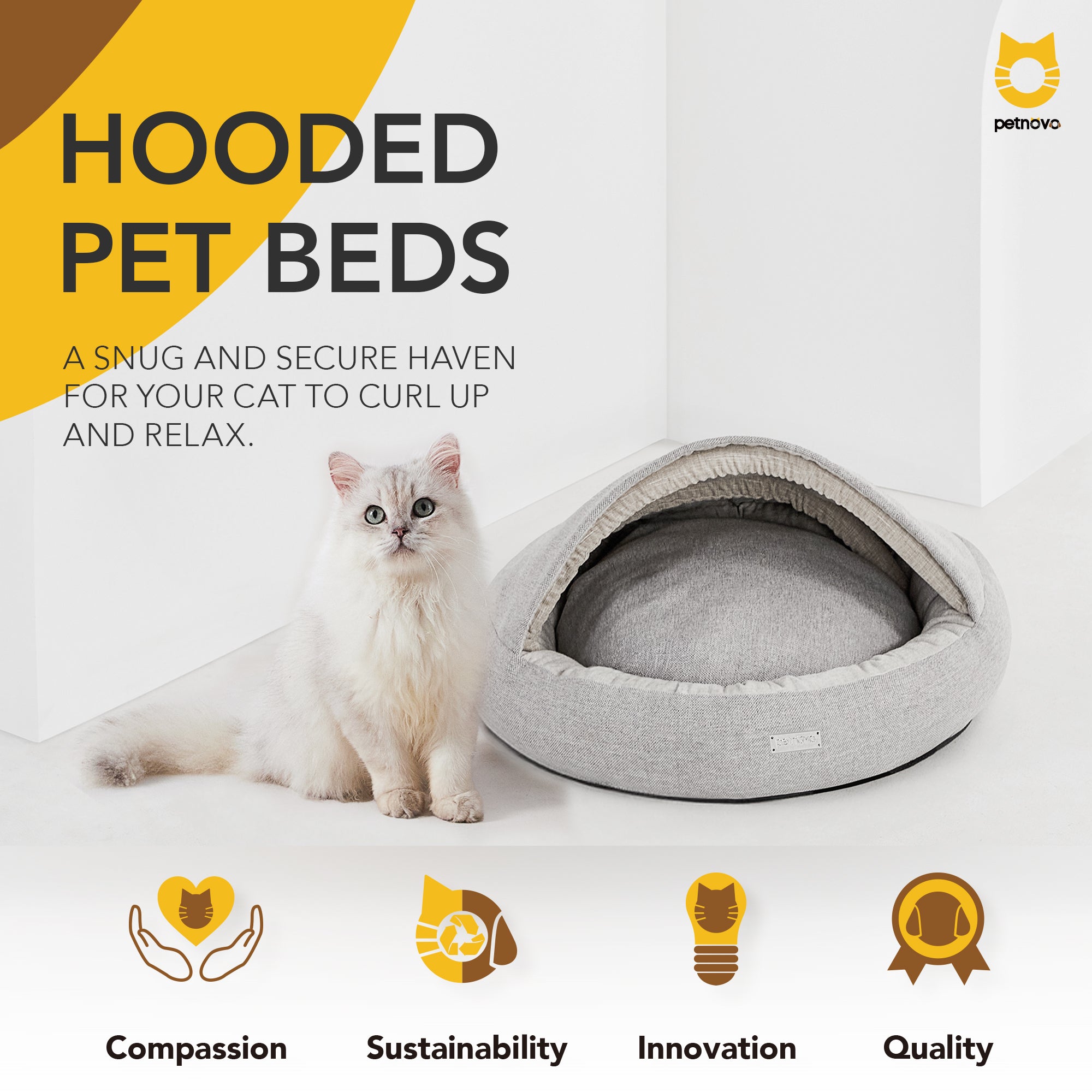 Hooded Pet Beds