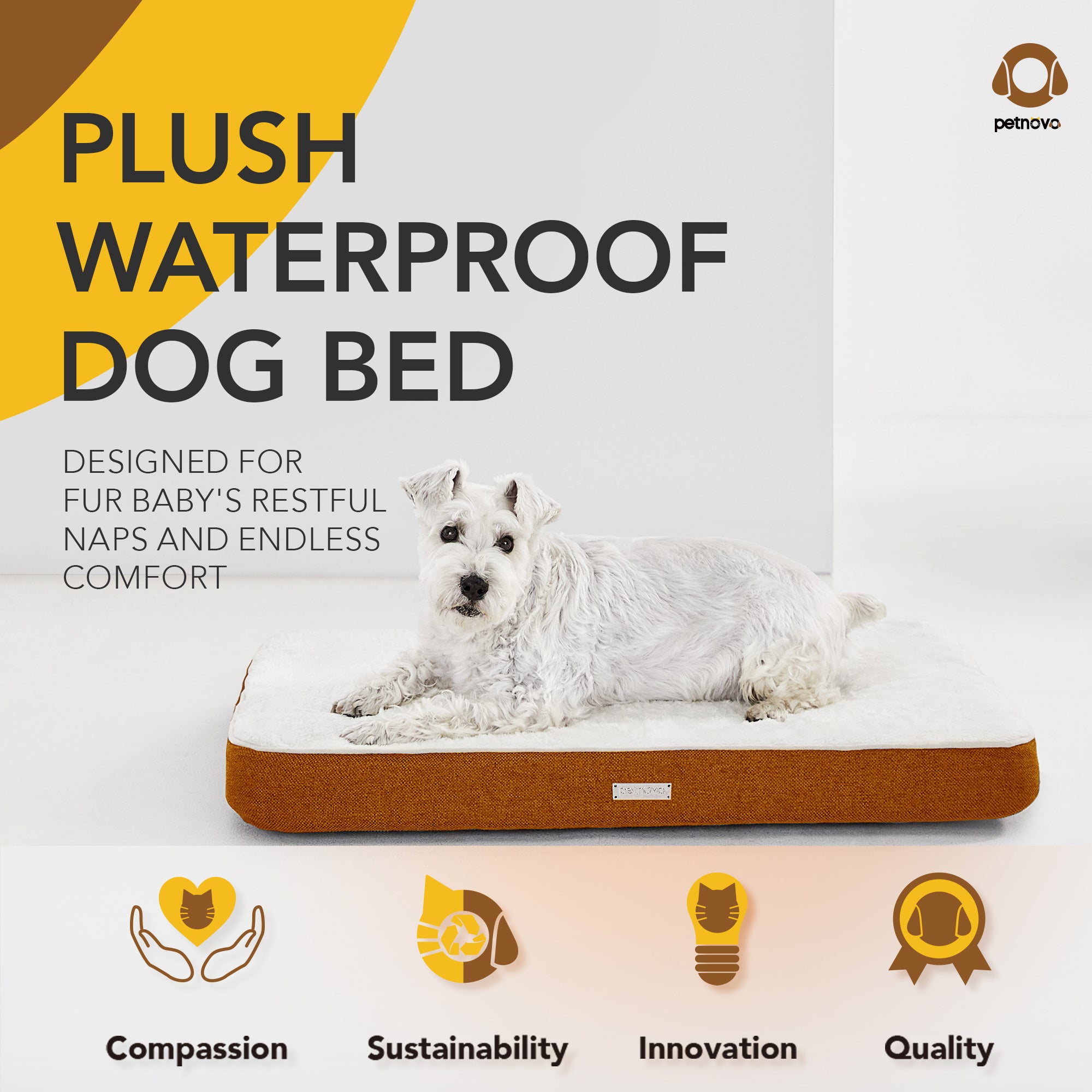 Plush Waterproof Dog Bed