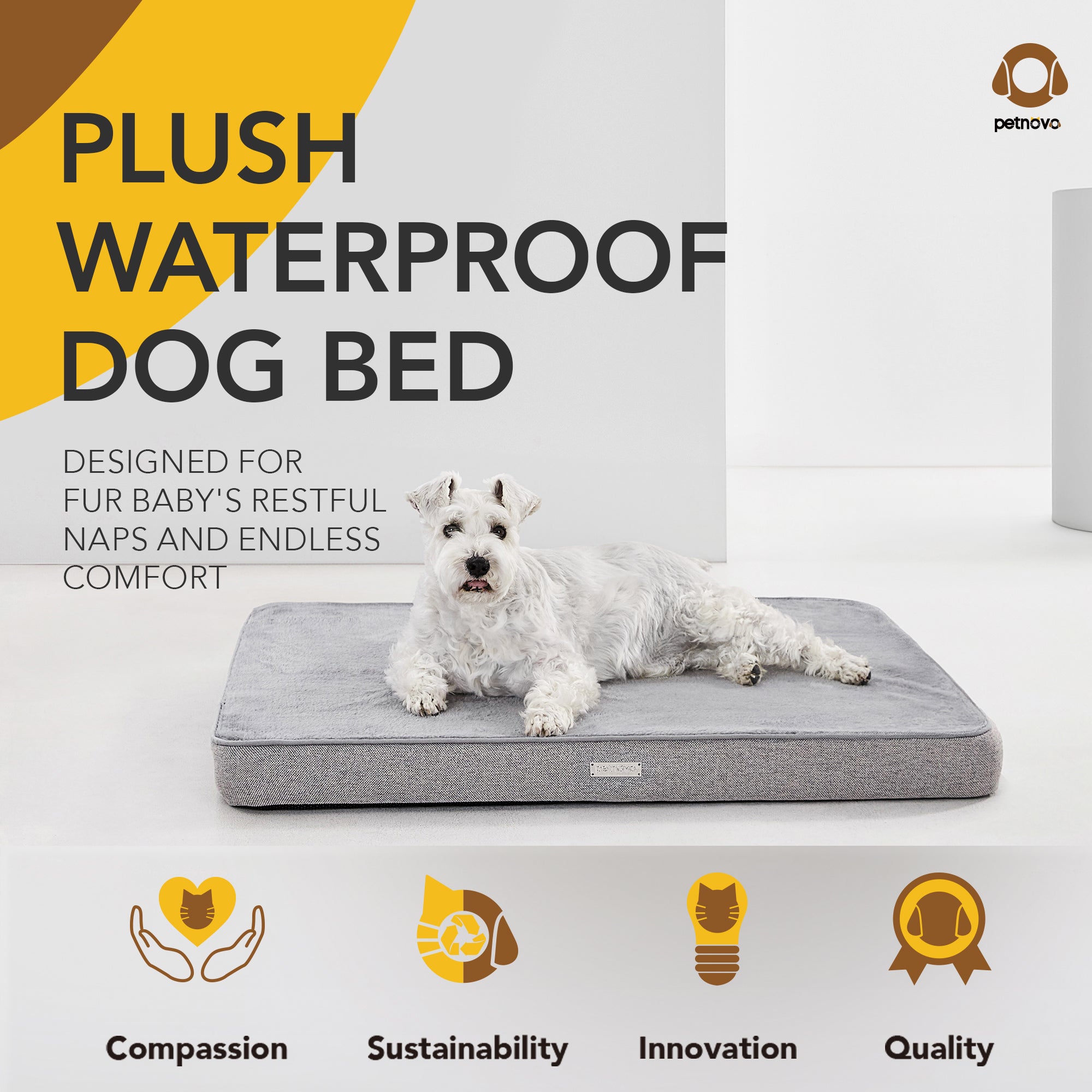 Plush Waterproof Dog Bed