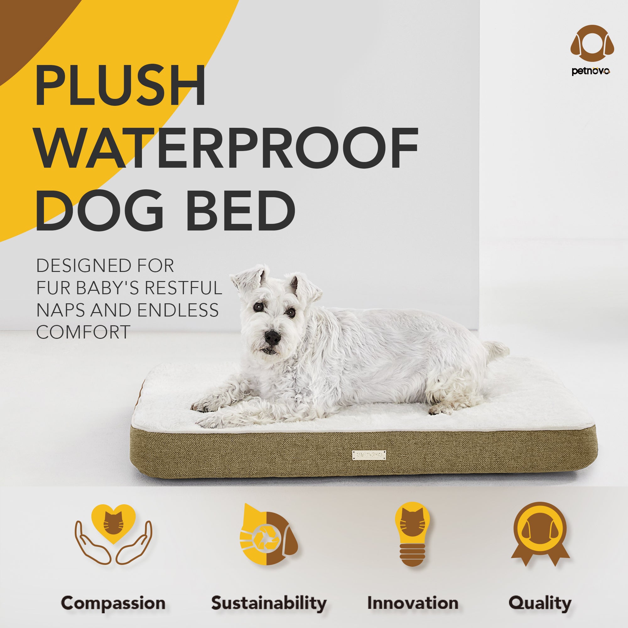 Plush Waterproof Dog Bed