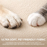 Rainbow Bolster Dog Bed for Medium Dogs — Reversible Cushion, Breathable, Removable Washable Cover