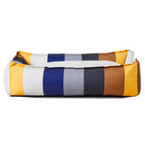 Rainbow Bolster Dog Bed for Medium Dogs — Reversible Cushion, Breathable, Removable Washable Cover