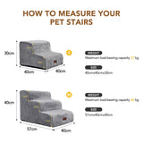 Faux Fur Dog Stairs for Couch & Bed — Designer Pet Steps for Small & Senior Dogs and Cats, Non-Slip, Washable Cover