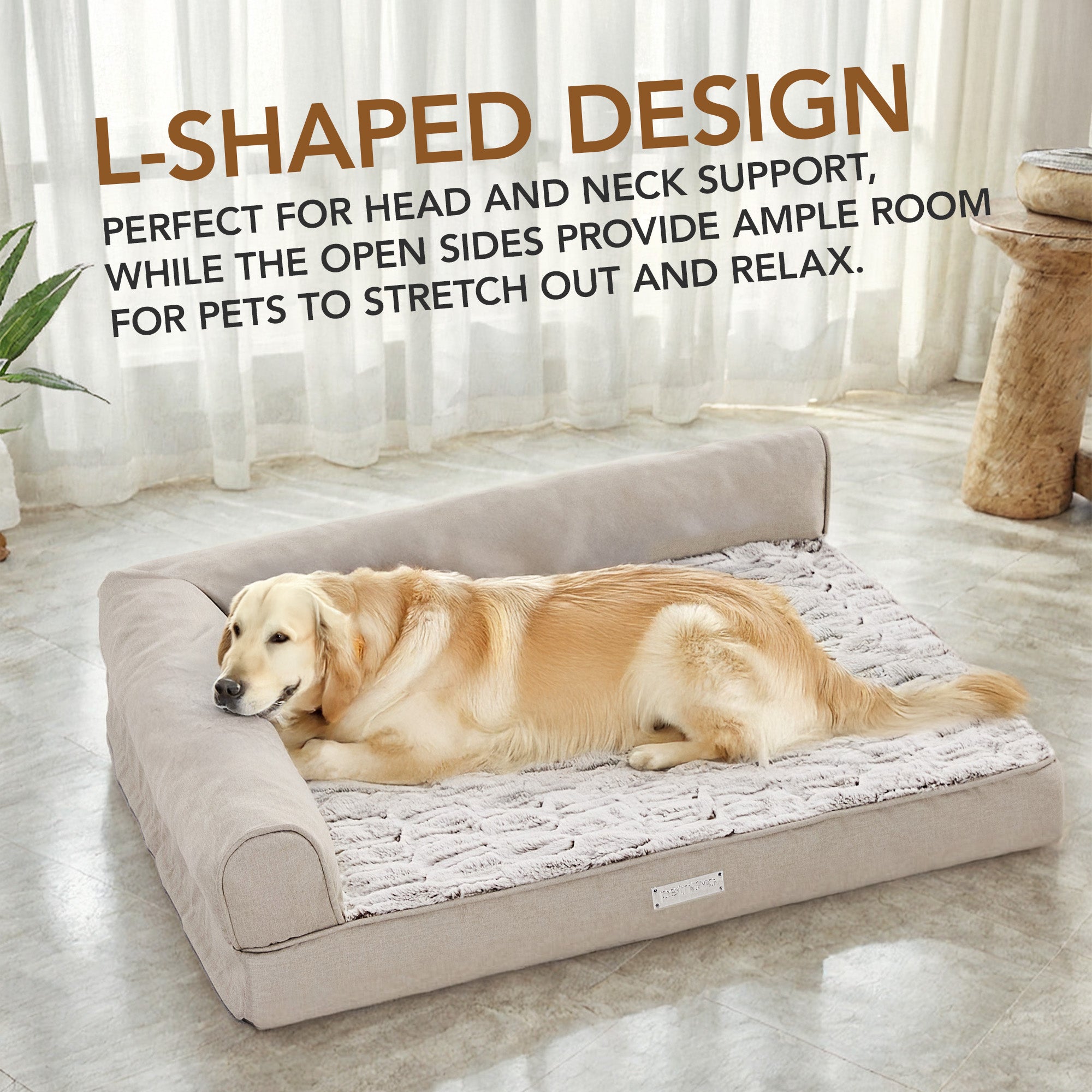 L-Shaped Dog Bed