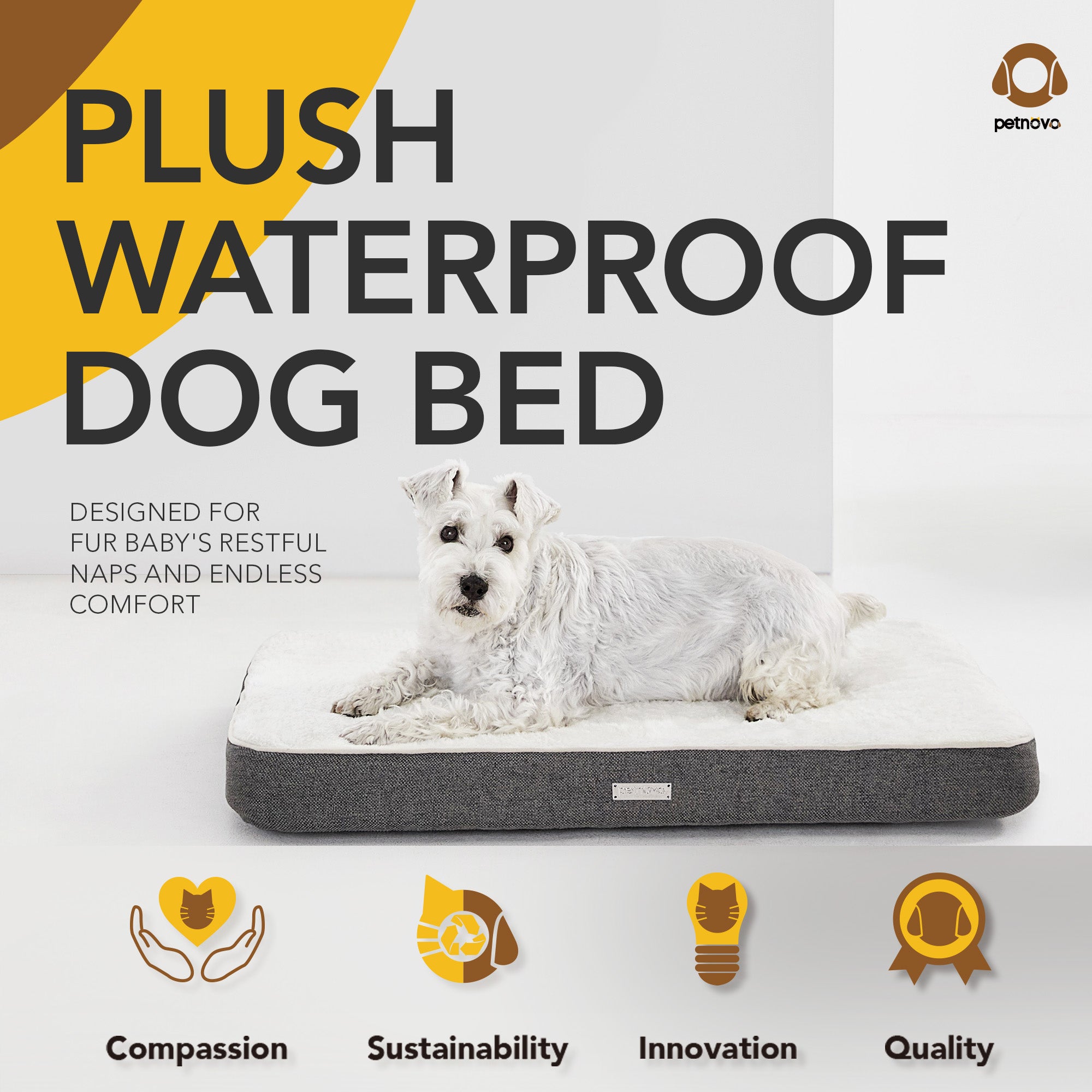 Plush Waterproof Dog Bed