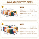 Rainbow Bolster Dog Bed for Medium Dogs — Reversible Cushion, Breathable, Removable Washable Cover