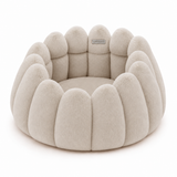 Pumpkin Cat Bed — Calming Donut Nest in Recycled Plush for Cats & Small Dogs, Anti-Anxiety Design
